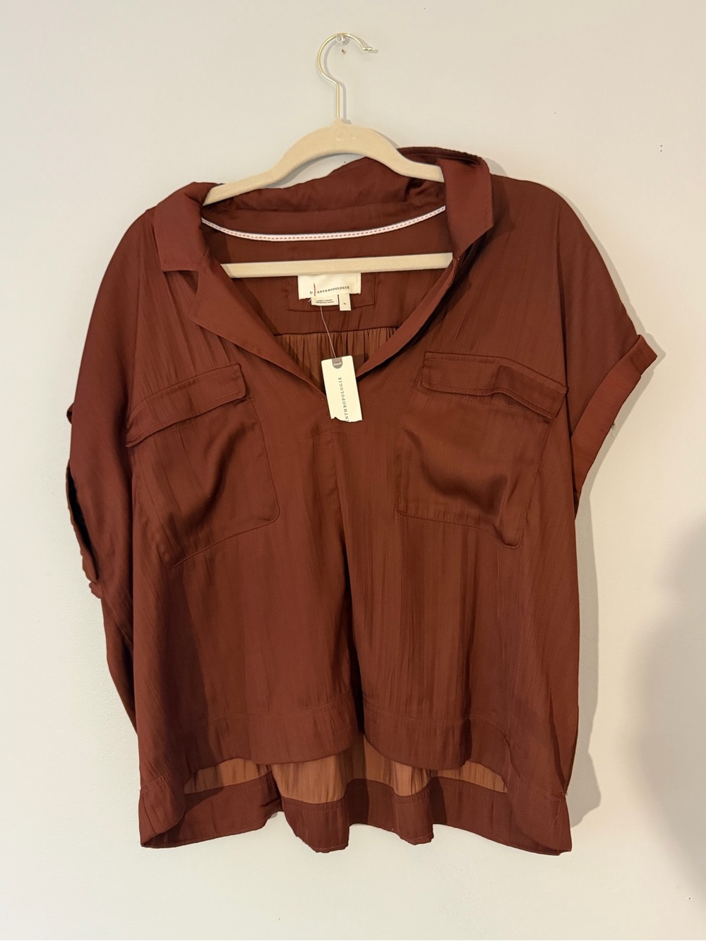 Anthropologie satin blouse